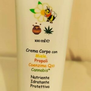 PropAlgene Body Cream - Crema Idratante Corpo con Miele, Propoli, Cannabis estratto, CoQ10